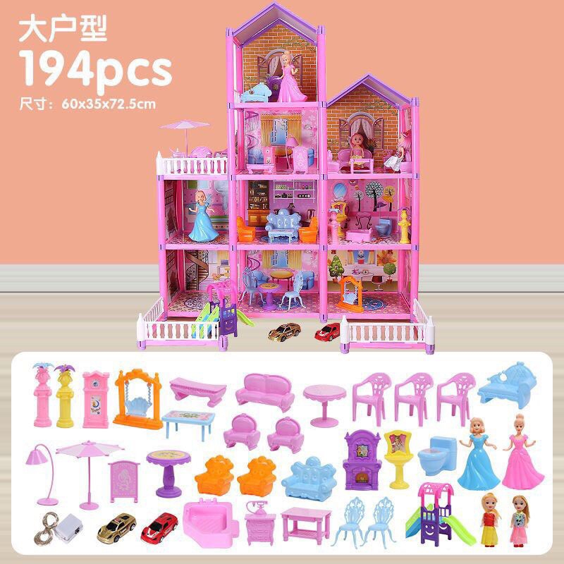 Đồ chơi ngôi nhà búp bê lovely house DIY 194 chi tiết