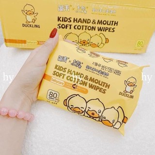 Thùng 10 gói khăn giấy ướt con vịt