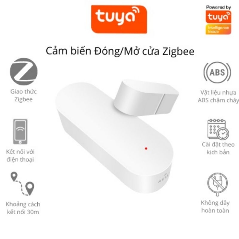 Cảm Biến Đóng Mở Cửa Thông Minh TUYA, Wifi, zigbee, Không Dây Độ Nhạy Cao Tạo Nhiều Ngữ Cảnh MSP87884