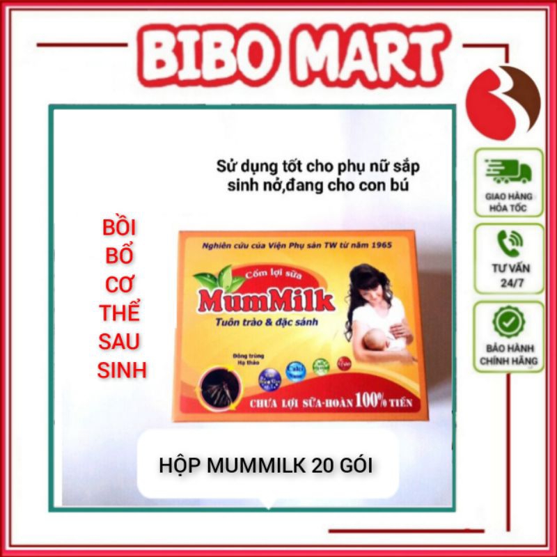 COMBO 3 Cốm lợi sữa MumMilk đông trùng hạ thảo 🧡cốm viện phụ sản trung ương 🧡1 hộp 20gói 🧡lợi sữa sau sinh