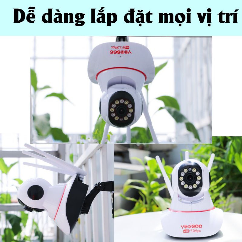 Camera yoosee ptz, camera 360 độ không dây 5mp