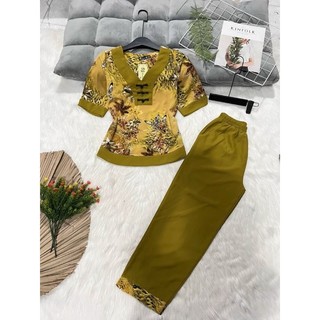 bộ trung niên mặc nhà cho mẹ lụa cao cấp