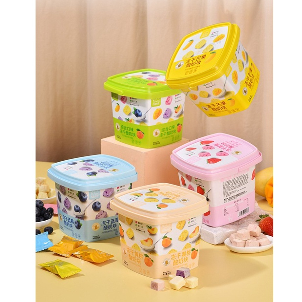 combo 2 hộp 60g VIÊN SỮA CHUA KHÔ HOA QUẢ sấy lạnh /SỮA CHUA TRÁI CÂY SẤY HỖ TRỢ TIÊU HÓA TỐT HỘP