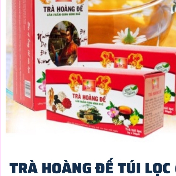 Trà Hoàng Đế túi lọc ( LOẠI TO 30 gói x 2,5g , ĐẶC SẢN HUẾ )