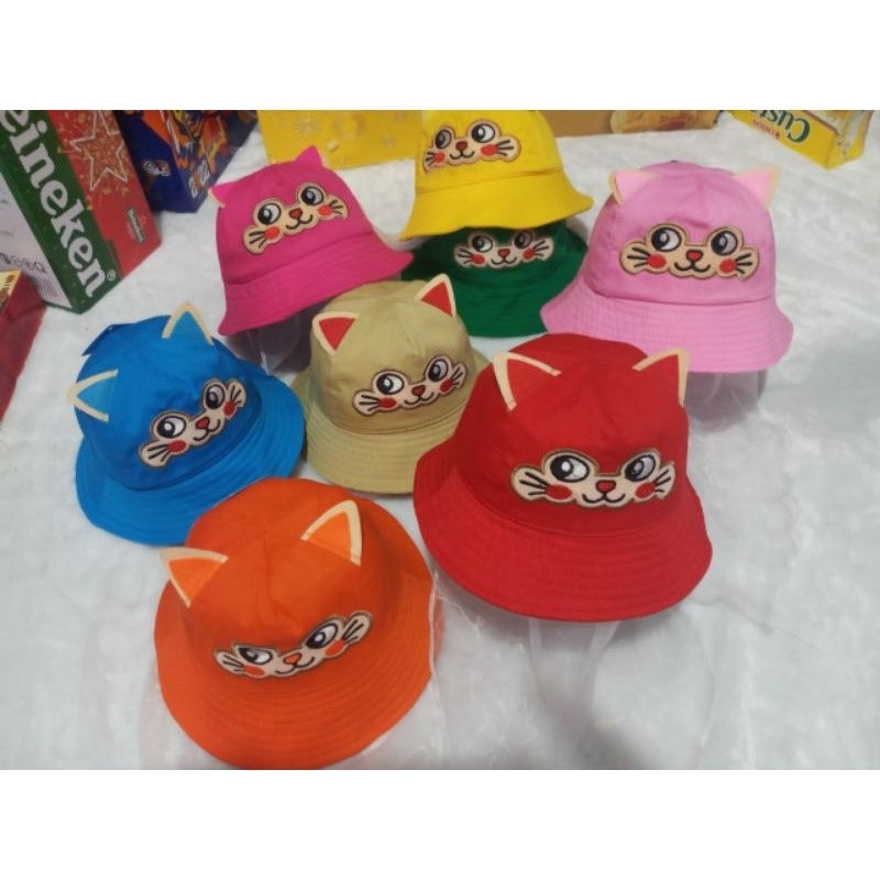 Mũ / Nón Kèm Khăn Voan Che Nắng, Chắn Gió Bụi Có Dây Cho Bé 0-24 Tháng  / Loại Đẹp