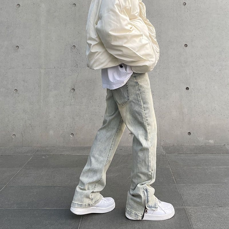 QUẦN BÒ NAM XẺ GẤU CÓ KHOÁ KÉO ,PHONG CÁCH ĐƯỜNG PHỐ HÀN QUỐC