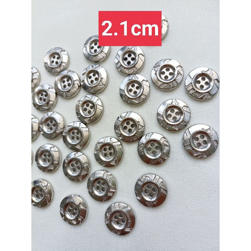 GÓI 10 NÚT BẠC SIZE 2.1cm