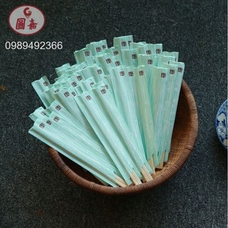 Sét 100 đôi đũa dùng 1 lần bao đũa giấy hở ăn nhà hàng