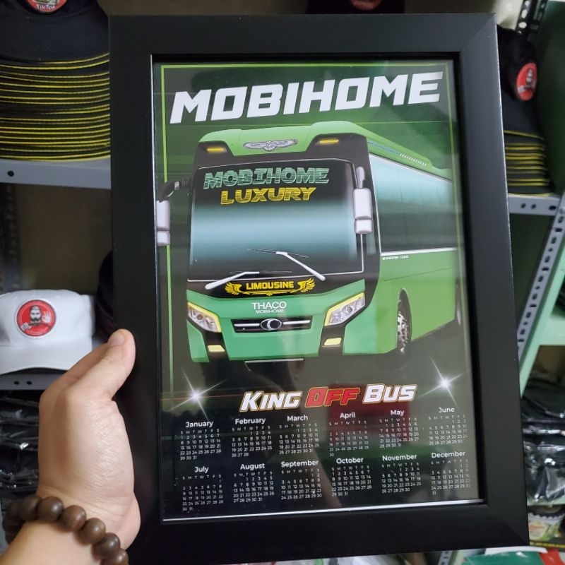 Poster Xe Khách để bàn và treo tường, kèm lịch