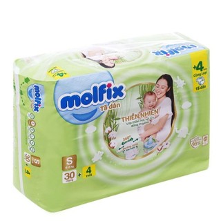Tã dán Molfix thiên nhiên size S 30 + 4 miếng (S30 + 4)