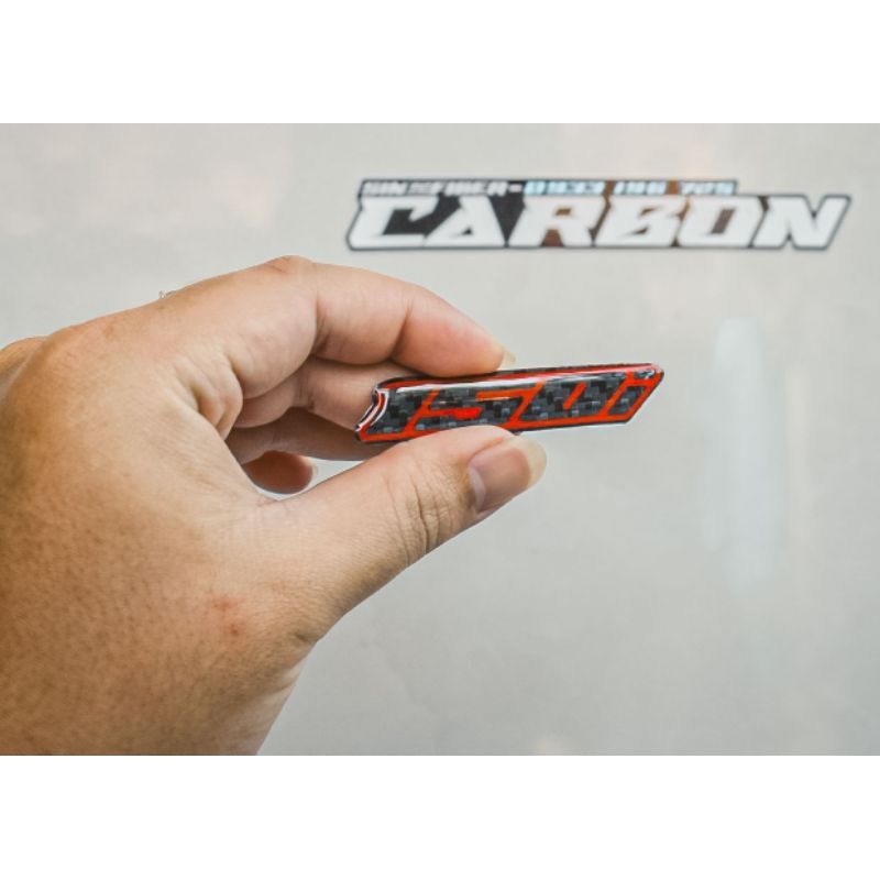 Tem Dán 150i Đỏ Đúc Sợi Carbon Fiber 100% Cao Cấp