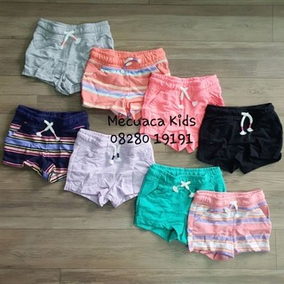 [18m-5y] Quần sooc đùi cotton da cá đi biển cho bé/bé gái CJ xuất dư