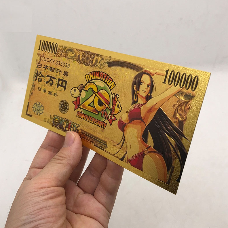 Tiền Sưu Tầm Anime One Piece - Tiền Giấy Kraft Vàng dày chống nước