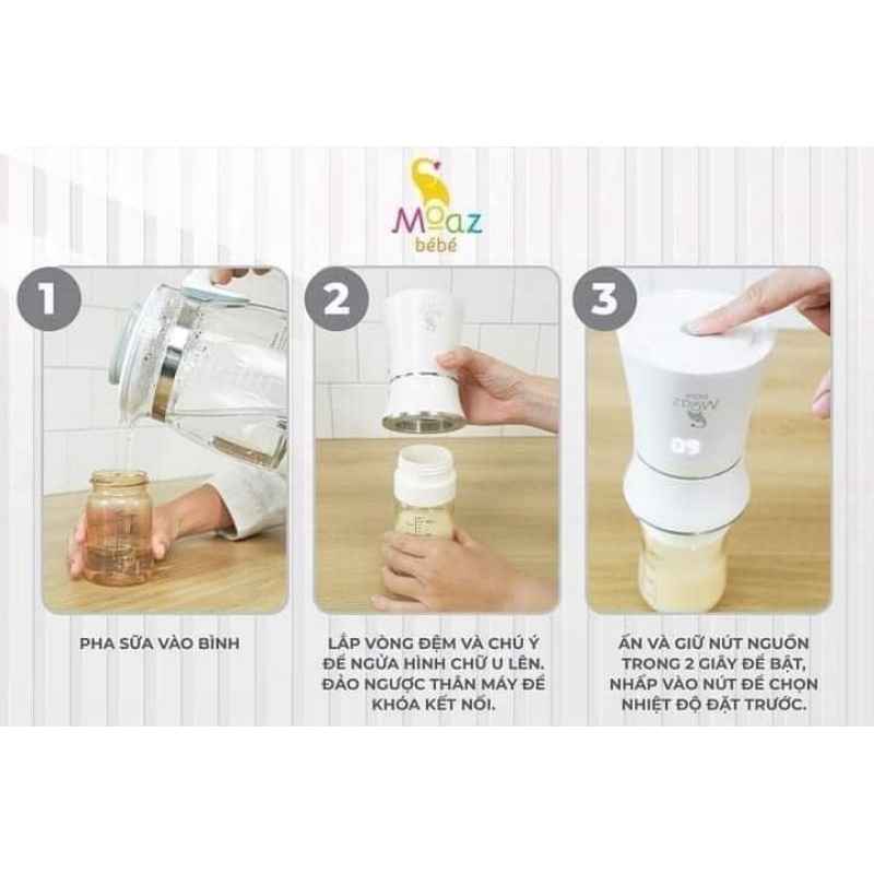 MÁY HÂM SỮA DI ĐỘNG KHÔNG DÂY MOAZ BÉBÉ MB041