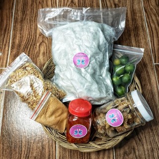 Combo 100g tóp mỡ + nửa ký bánh tráng rìa phơi sương
