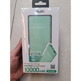 Pin sạc dự phòng polymer 10.000mah ava+ jp208