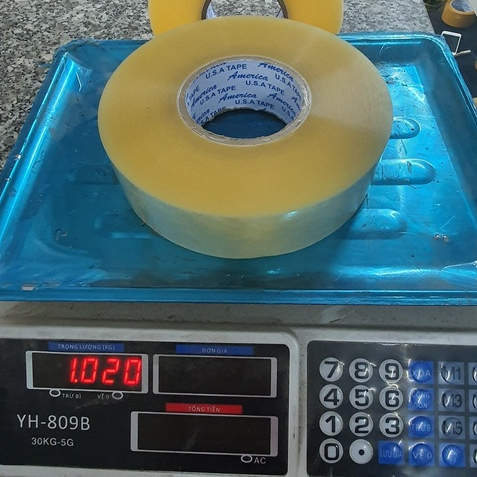 Băng Keo Trong 1kg/Cuộn  Lõi Giấy Mỏng 5 Li
