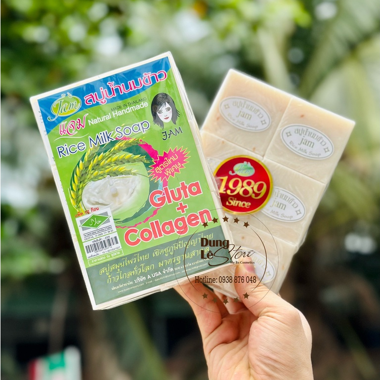 Combo lốc 12 cục Xà Bông cám gạo thái lan Jam Rice Milk