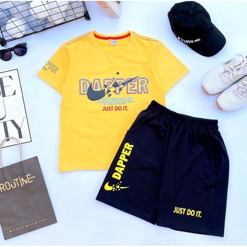 Bộ cộc tay bé trai cotton size đại cồ 40-60kg chất Cotton co dãn đẹp mát