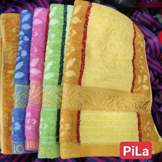 Khăn Mặt , Khăn Tắm Cotton In Bông Viền Vàng, Khăn Tắm Thấm Rút Nước