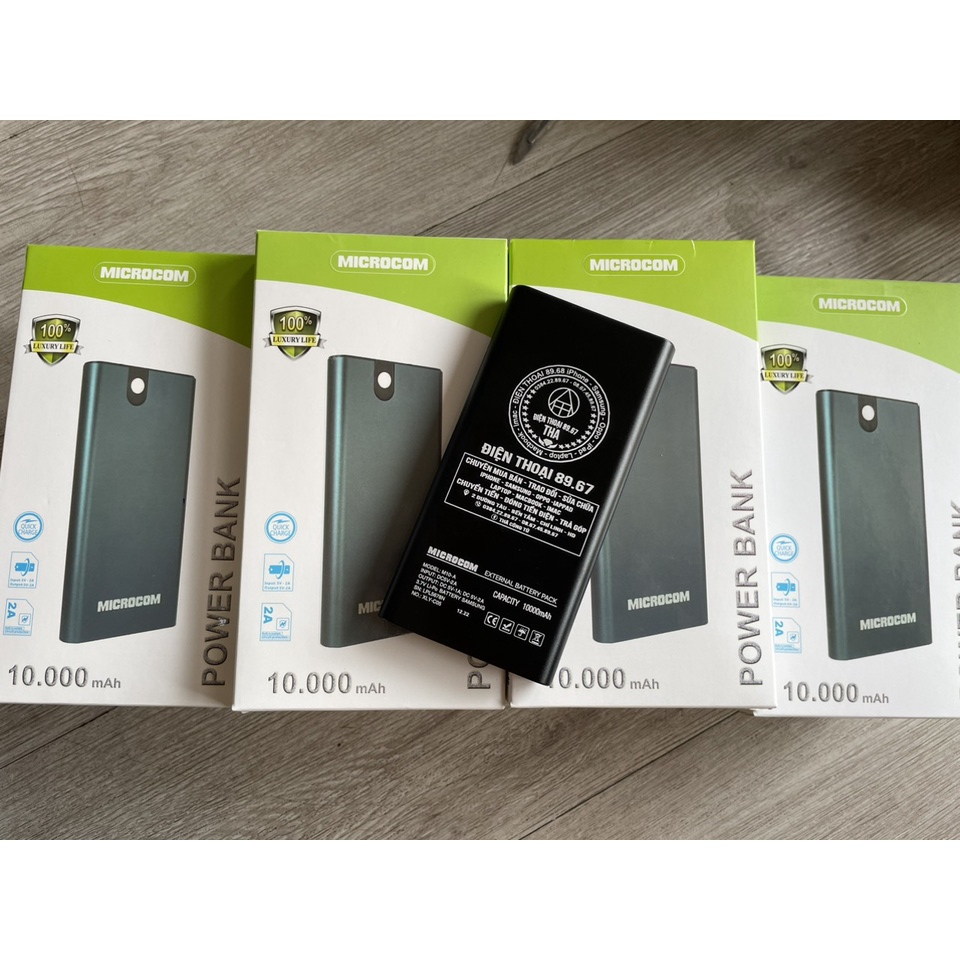 Sạc dự phòng MICROCOM - Hàng Chính Hãng - Tặng móc treo chìa khóa