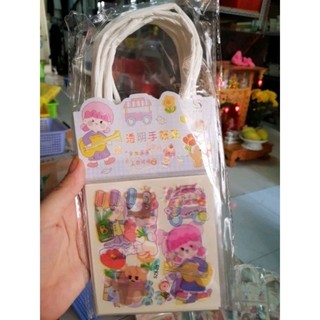 (1 tấm lẻ )Hình dán sticker trong suốt dễ thương