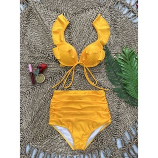 Bikini 2 mảnh áo cánh tiên ,quần cạp cao nhún , ôm ngực ,sexy, gợi cảm ,kín đáo mà vẫn quyến rũ ,đồ bơi 2 mảnh
