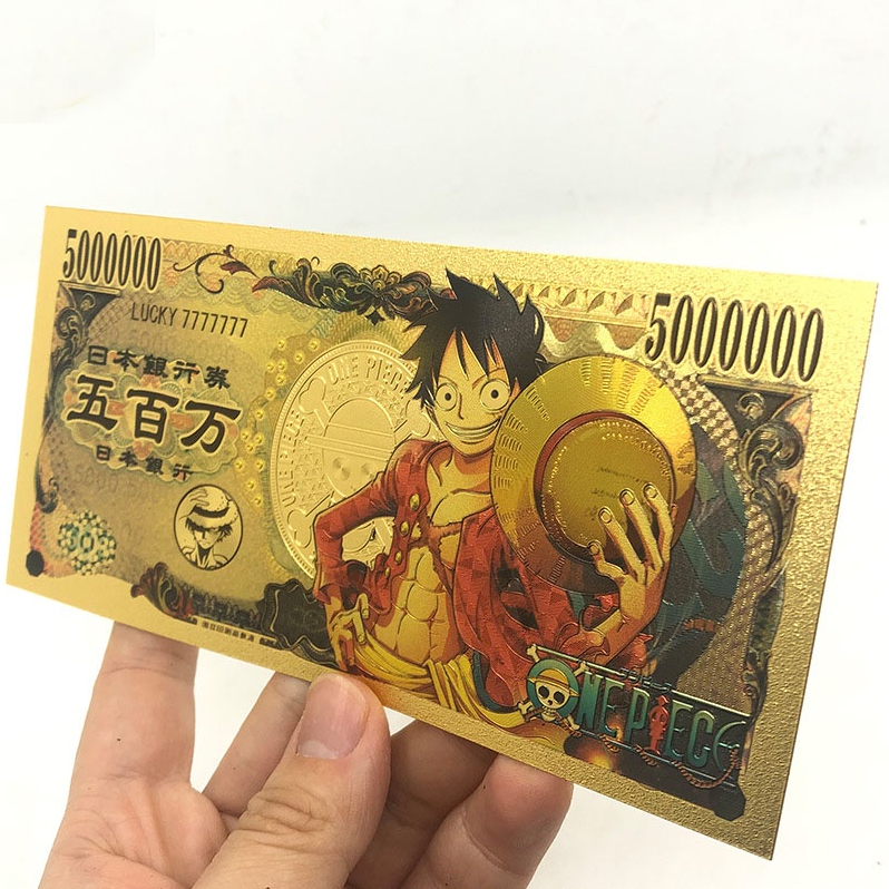 Tiền Sưu Tầm Anime One Piece - Tiền Giấy Kraft Vàng dày chống nước