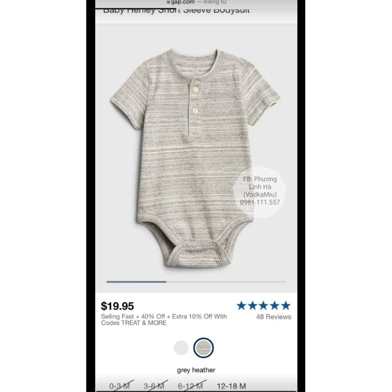 ‼️BODY CHÍP CỌC TAY BA LỖ CỦA GAP, H&M, CK MIX HÃNG...