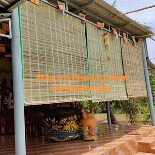Mành tre nắng chất lượng cao giá thành rẻ ngang  cao 2 có dây kéo ròng rọc