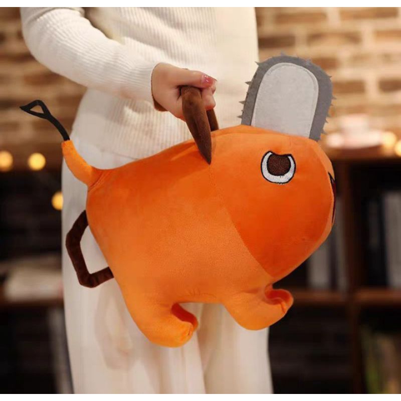 Chó lưỡi cưa pochita, pochita nhồi bông, nhân vật anime chainsaw man plush tay, gấu bông chó cam lưỡi cưa