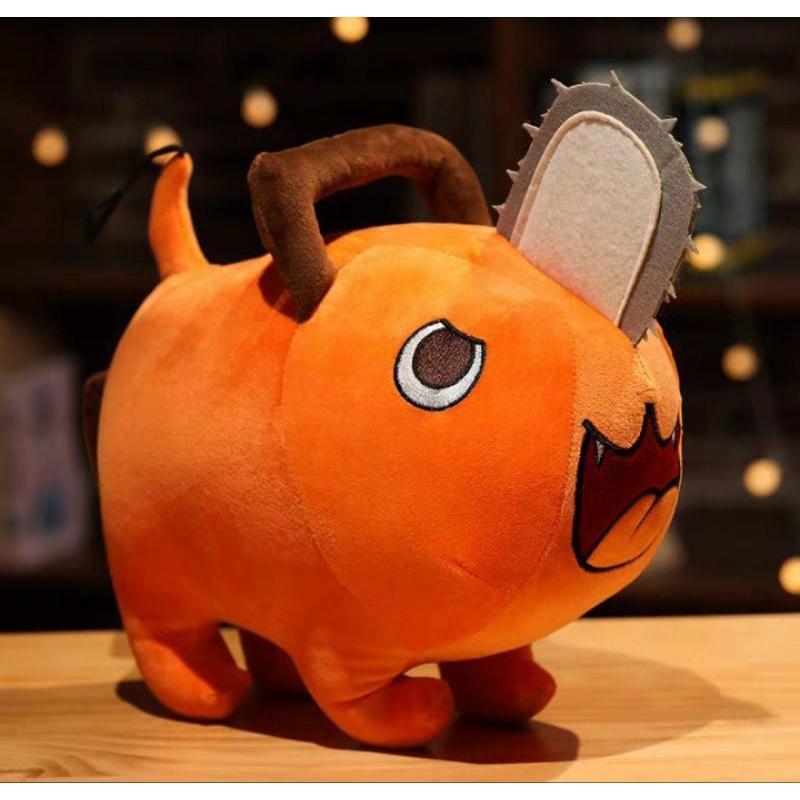 Chó lưỡi cưa pochita, pochita nhồi bông, nhân vật anime chainsaw man plush tay, gấu bông chó cam lưỡi cưa