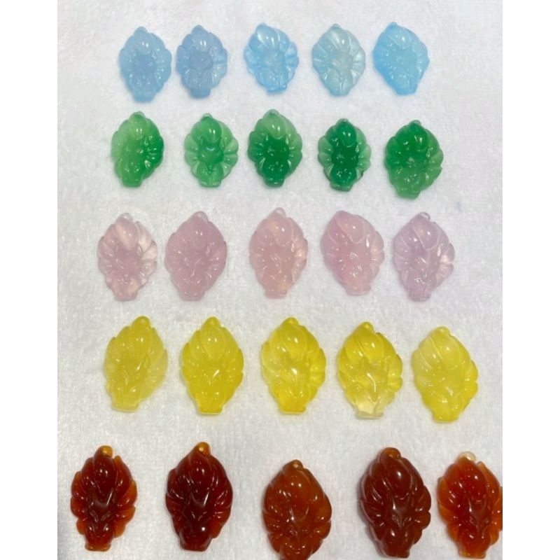 Mặt hồ ly chúa đá mã não đủ màu