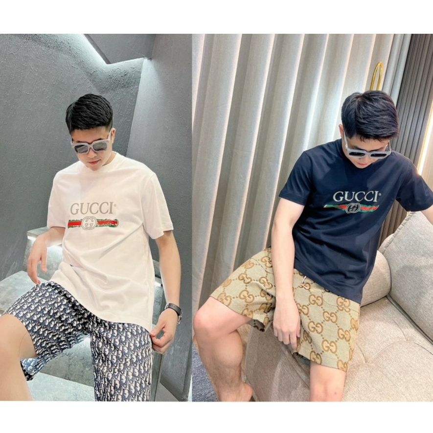 Áo Phông GC basic form rộng, áo Thun GC tay lỡ in hình logo GC cao cấp 100% Cotton 1 đổi 1