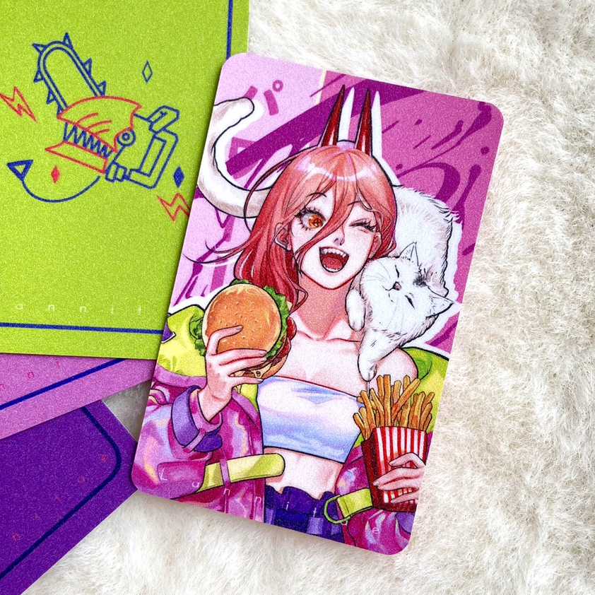 Card bo góc nhân vật Chainsaw Man thiết kế bởi Lannitae