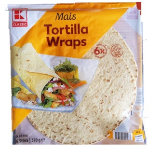 Vỏ Bánh Tortilla Ngô hiệu K Classic gói 370gr 6 miếng
