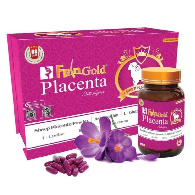 Viên uống đẹp da Nhau Thai Cừu FRANGOLD PLACENTA - giúp trẻ hóa làn da, giảm các vết thâm nám & làm đẹp da