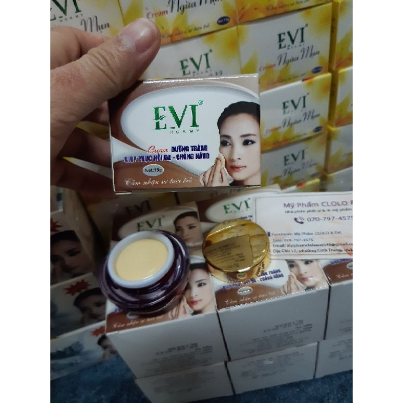 Kem dưỡng trắng, tái tạo da chống nắng evi (chính hãng)