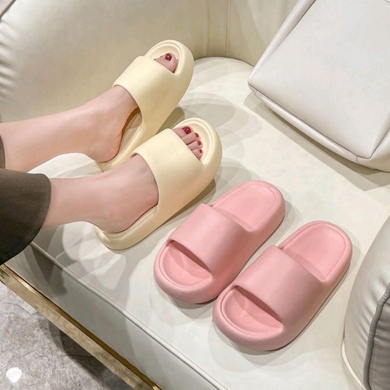 Dép Quai Ngang Chất EVA Đế 4cm Siêu Nhẹ Êm Chống Trơn Trượt Thời Trang Basic Cho Cặp Đôi