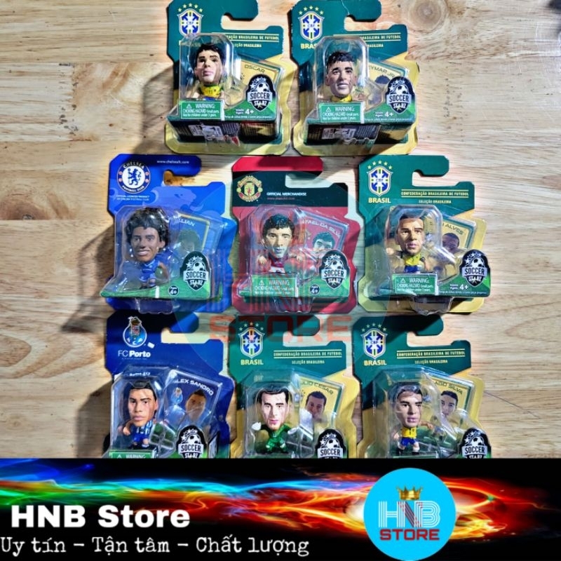 Mô hình tượng cầu thủ bóng đá Soccerstarz Brazil fullbox