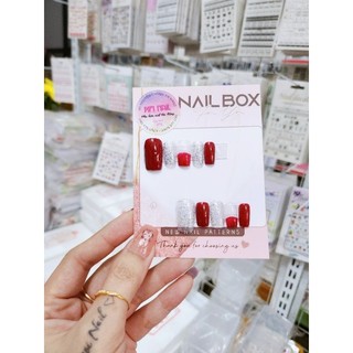 nailbox đỏ mix nhũ cá 7 màu