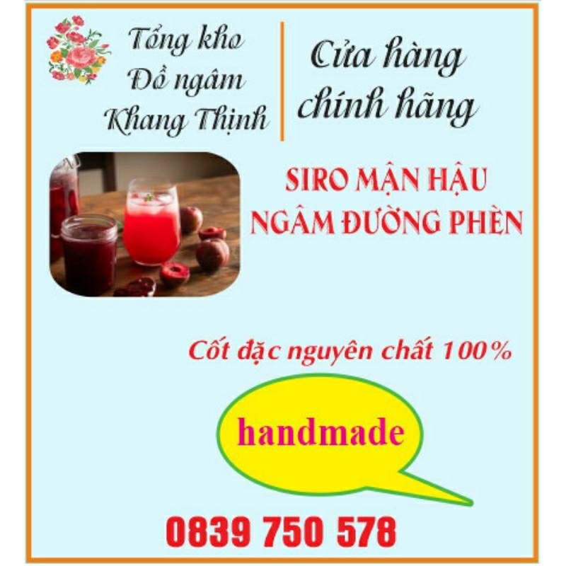 Nước cốt Mận Hậu ngâm Đường Phèn 1kg.cốt đặc nguyên chất.không cái.hàng ngon chuẩn loại 1