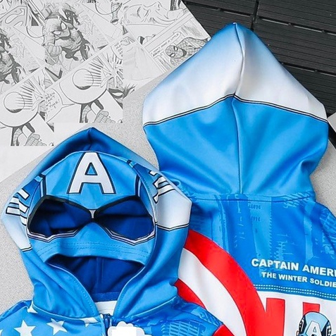 Áo khoác siêu nhân bé trai đội trưởng Mỹ MS100285