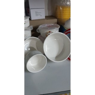 Bộ 3 thố gốm tráng men.