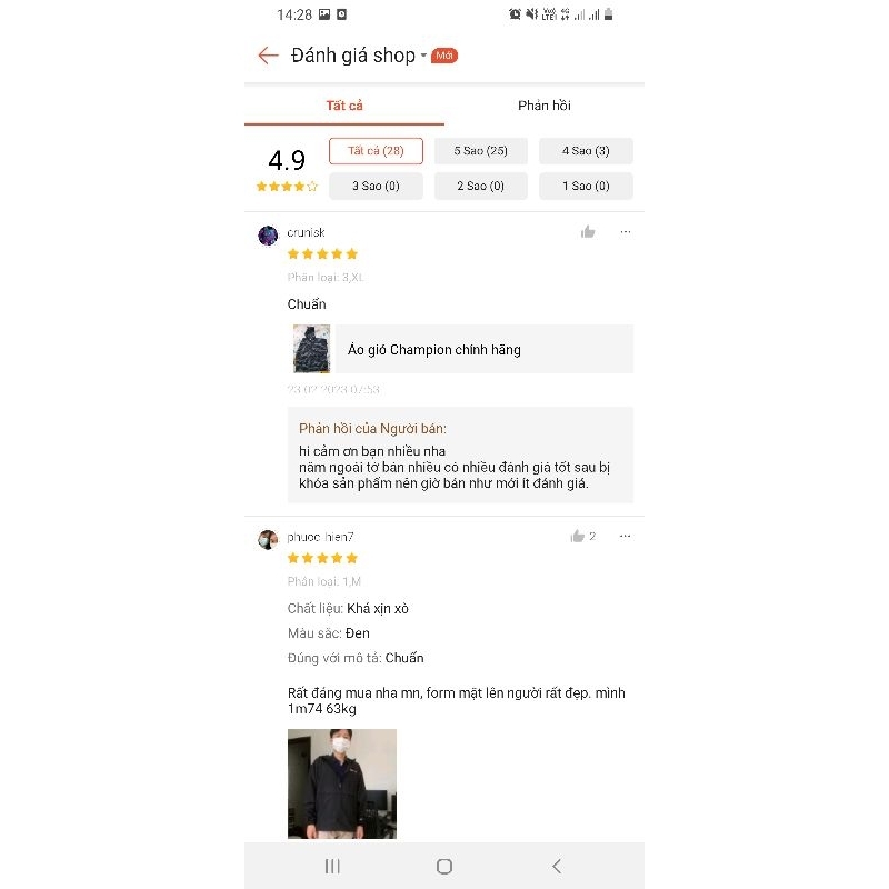 Áo gió Champion màu tím than auth100% new