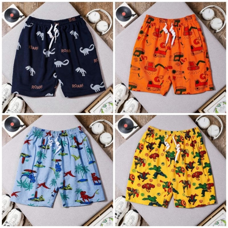 Quần short thun cotton da cá bé trai size đại 22-52kg lên chuyền từ vải dư