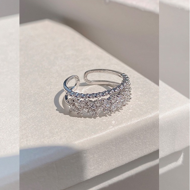 Nhẫn đá 2 lớp sang chảnh NHAN16