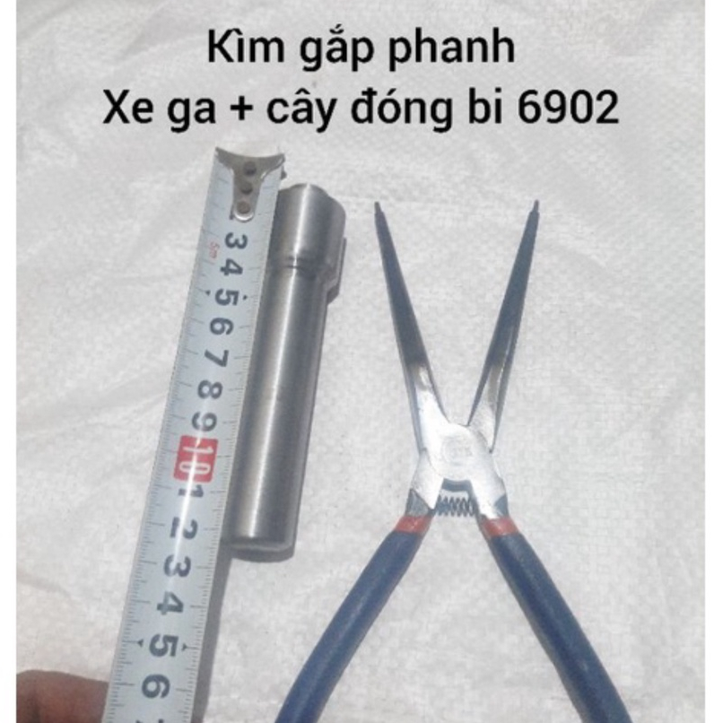 Combo Kìm Gắp Phanh Côn Xe Máy + Cây Đóng 6902 Cao Cấp - Kìm 6902 Độ Chuyên Dụng Gắp Phanh Côn Xe Ga