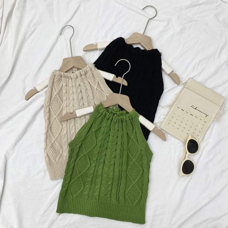 Áo quây đan sợi cổ yếm DA603