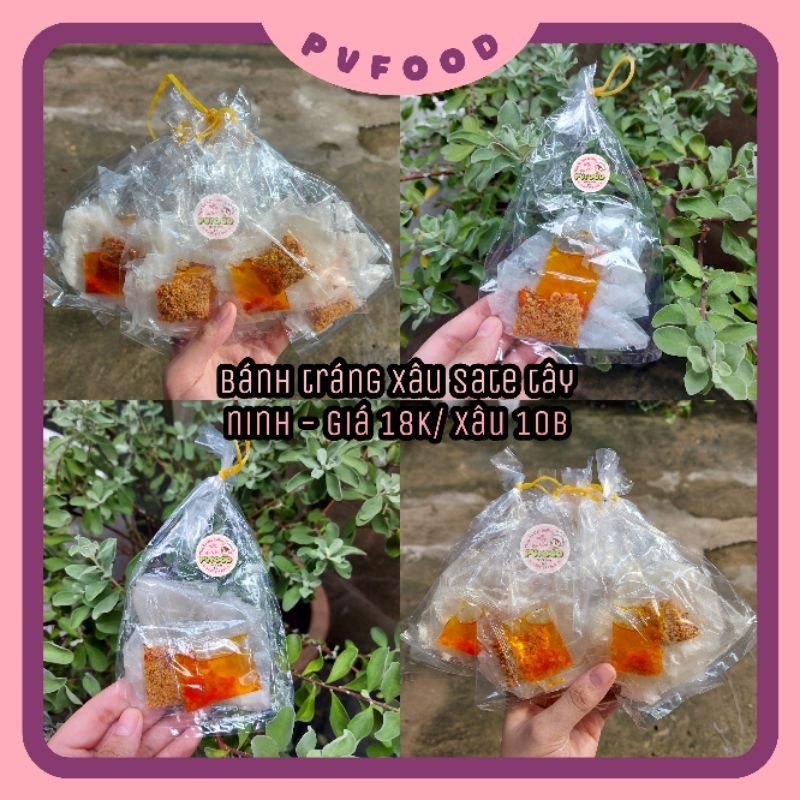 Xâu 10b Bánh Tráng Sate Muối Tây Ninh